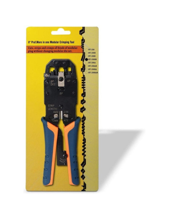Crimpadora Metálica de Carraca Aisens A142-0311 para RJ10-RJ11-RJ12-RJ45