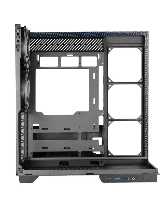 Caja Gaming Torre Mars Gaming MC-3GFPRO/ Cristal Cromado