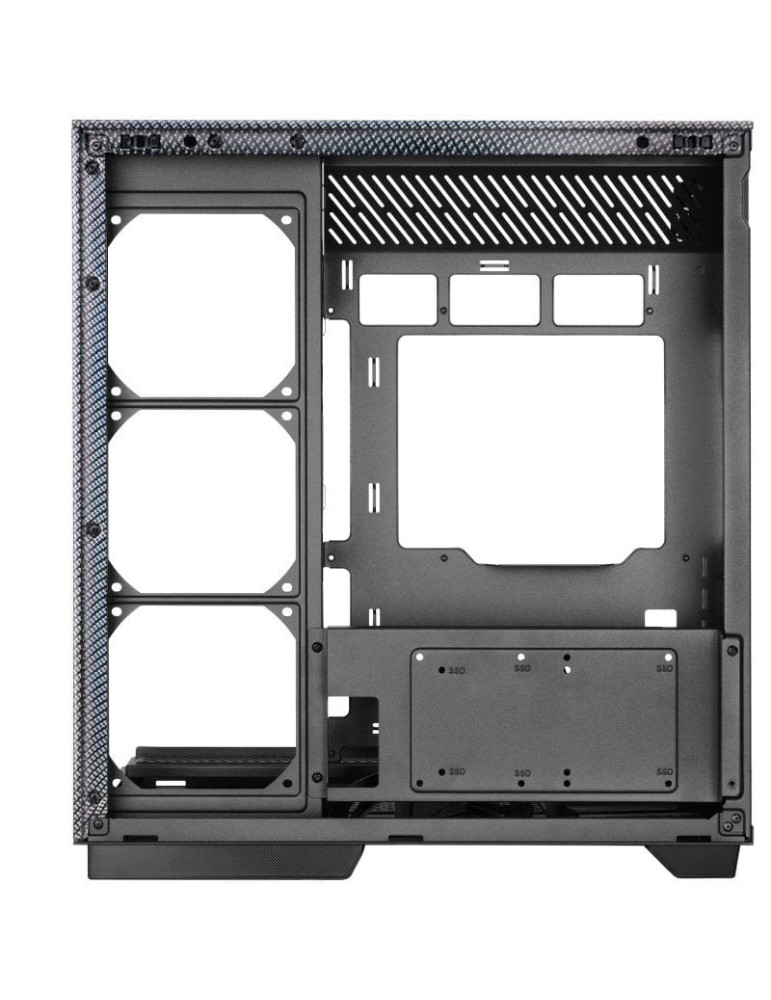 Caja Gaming Torre Mars Gaming MC-3GFPRO/ Cristal Cromado