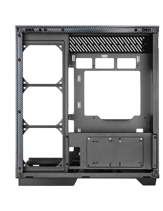 Caja Gaming Torre Mars Gaming MC-3GFPRO/ Cristal Cromado