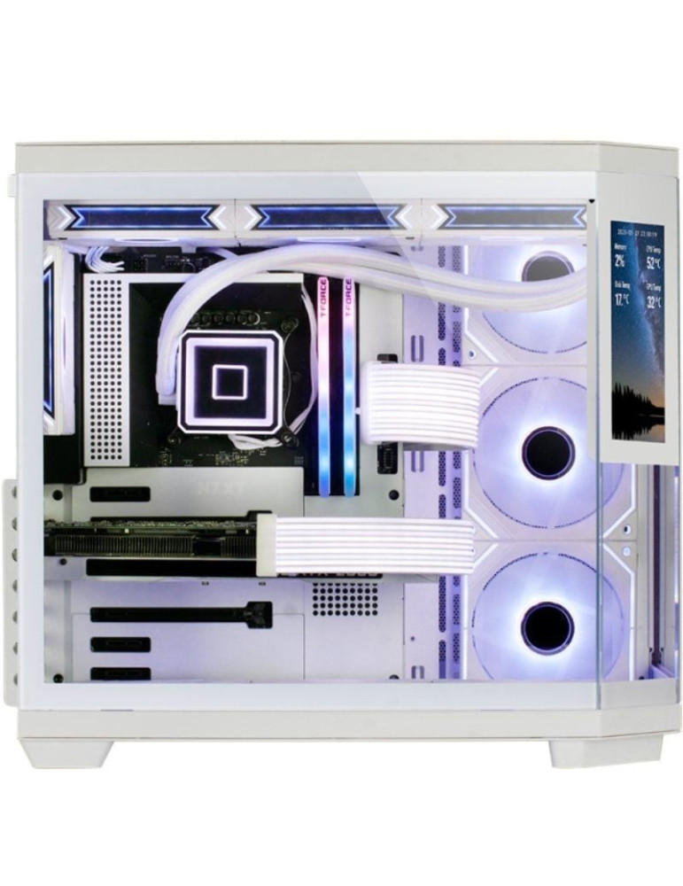 Caja Gaming Semitorre Mars Gaming MC-3TCORELCD/ Blanca