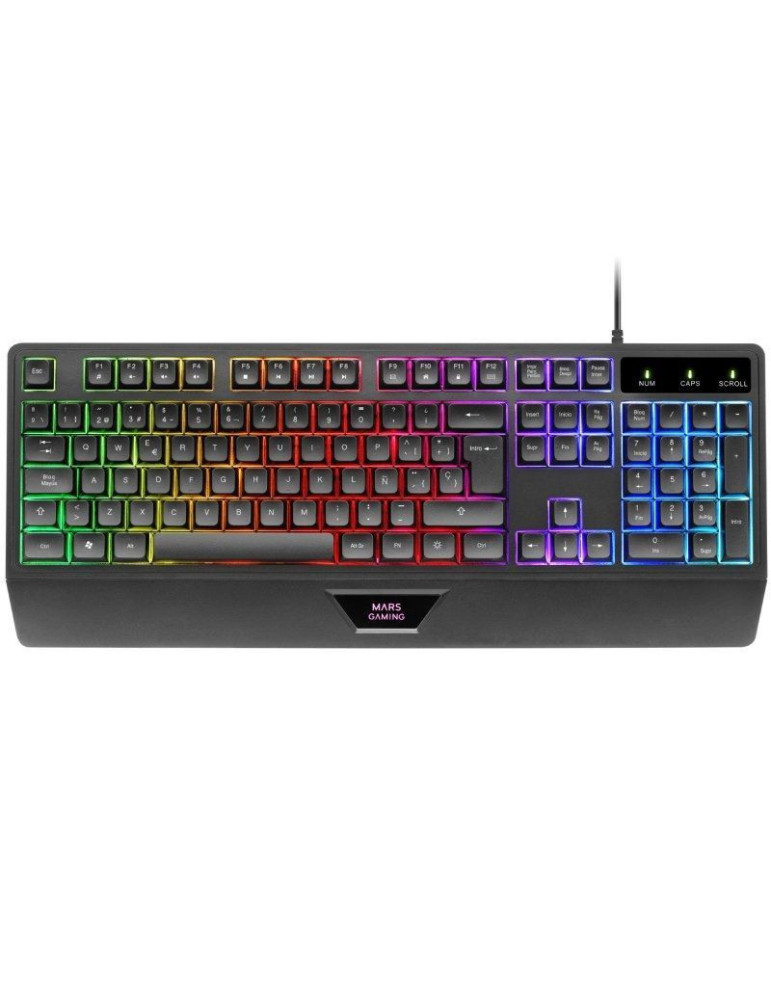 Pack Gaming Mars Gaming MCP124/ Teclado H-MECH  + Ratón Óptico + Alfombrilla/ Negro