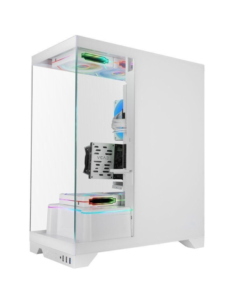 Caja Gaming Semitorre Mars Gaming MC-PRISMA/ Blanca