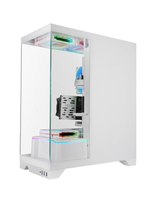 Caja Gaming Semitorre Mars Gaming MC-PRISMA/ Blanca