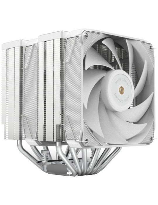 Ventilador con Disipador Doble Mars Gaming MCPU-XU6/ 2x 12cm/ Blanco