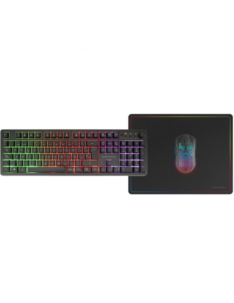 Pack Gaming Mars Gaming MCPWX/ Teclado Inalámbrico + Ratón Inalámbrico + Alfombrilla