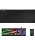 Pack Gaming Mars Gaming MCPX/ Teclado H-MECH  + Ratón Óptico + Alfombrilla/ Negro