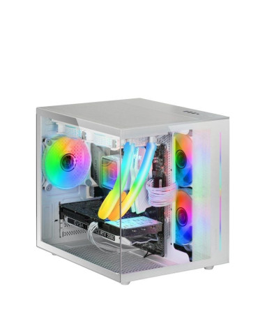 Caja Gaming Minitorre Mars Gaming MC-VIEW/ Blanca 2