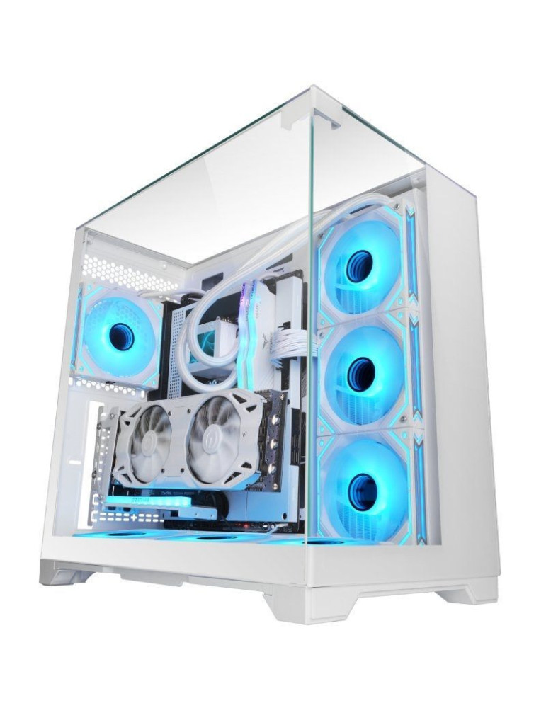 Caja Gaming Minitorre Mars Gaming MC-VISION/ Blanca