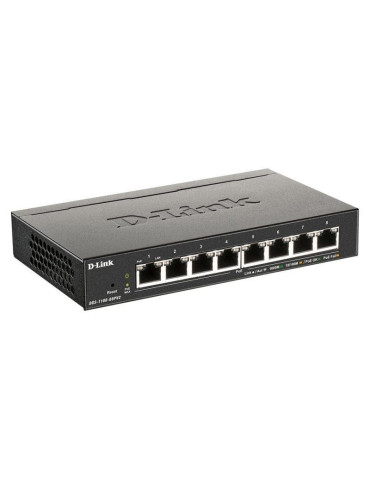 Switch D-Link DGS-1100-08PV2 8 Puertos/ RJ-45 10/100/1000 PoE 2