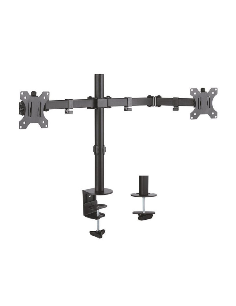 Soporte de Mesa para 2 Monitores Aisens DT32TSR-041/ Giratorio/ Inclinable/ hasta 8kg
