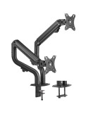Soporte de Mesa para 2 Monitores Aisens DT32TSR-141/ Giratorio/ Inclinable/ hasta 8kg