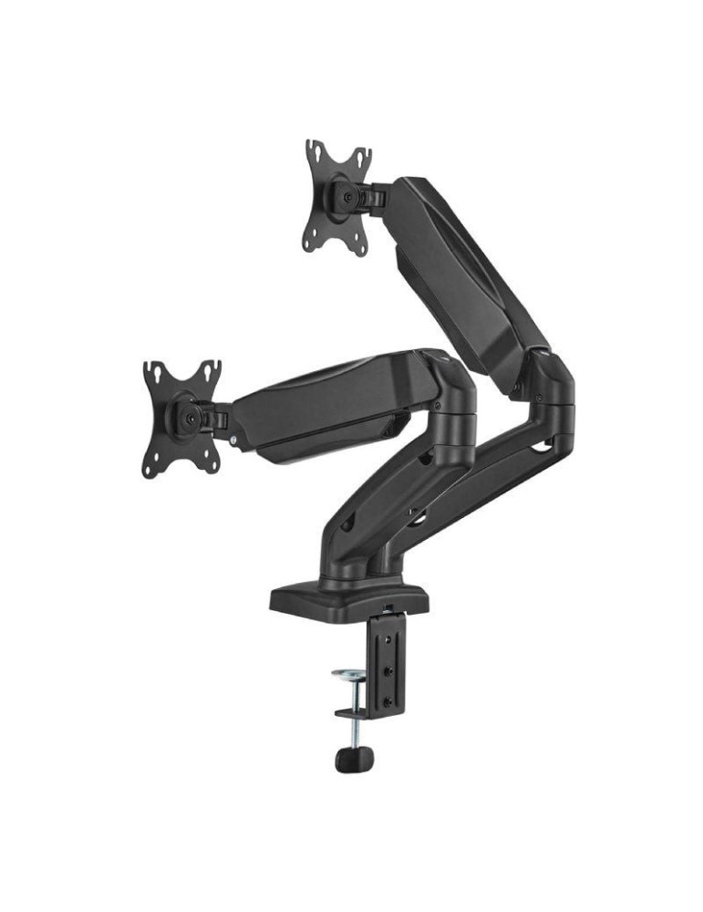 Soporte de Mesa con Contrapeso para 2 Monitores o TV Aisens DT32TSR-221/Giratorio/ Inclinable/ hasta 9kg