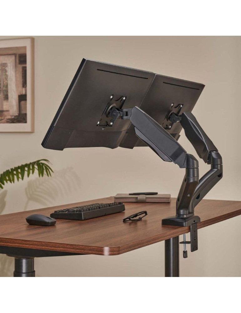 Soporte de Mesa con Contrapeso para 2 Monitores o TV Aisens DT32TSR-221/Giratorio/ Inclinable/ hasta 9kg