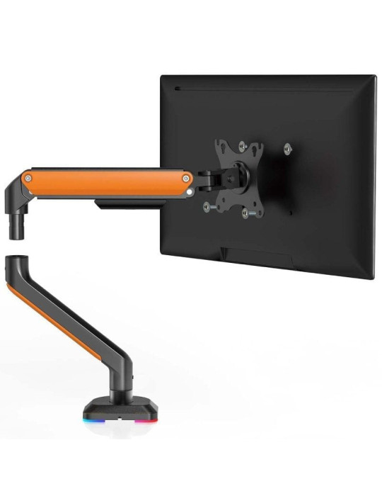 Soporte de Mesa Gaming con Contrapeso para Monitor y TV Aisens DT32TSR-249/ Giratorio/ Inclinable/ hasta 9kg/ con Iluminación RG