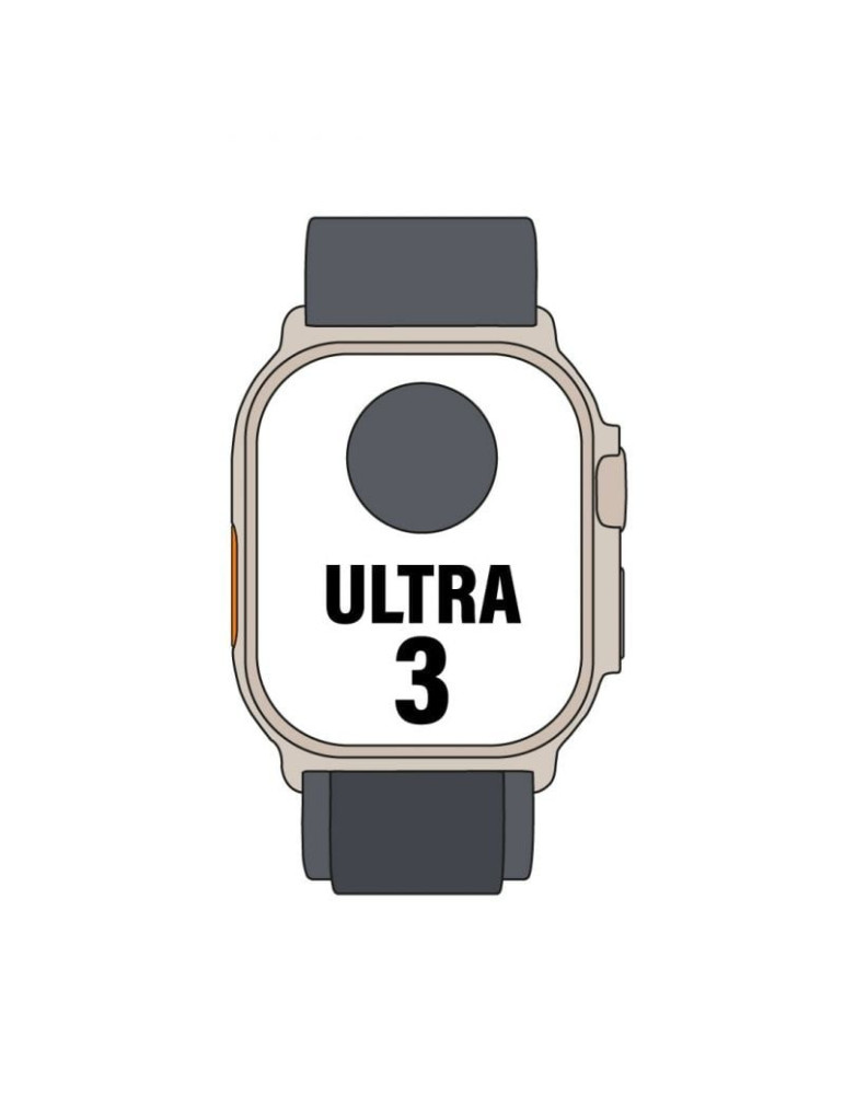 Apple Watch Ultra 3/ GPS/ Cellular/ 49mm/ Caja Titanio Negro/ Correa Loop Alpine Negra L