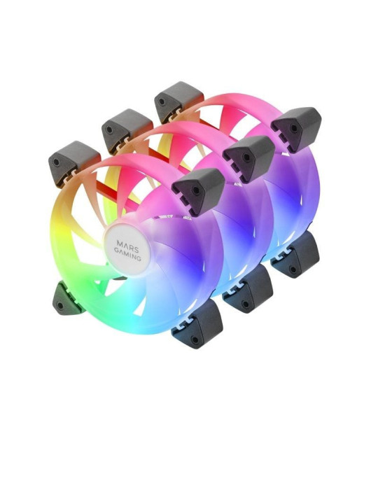 Pack 3 Ventiladores Mars Gaming MF-3A/ 12cm/ ARGB