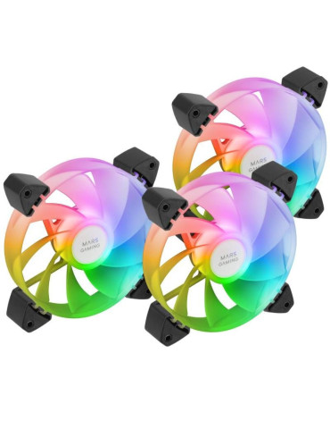 Pack 3 Ventiladores Invertidos Mars Gaming MF-3AR/ 12cm/ ARGB 2