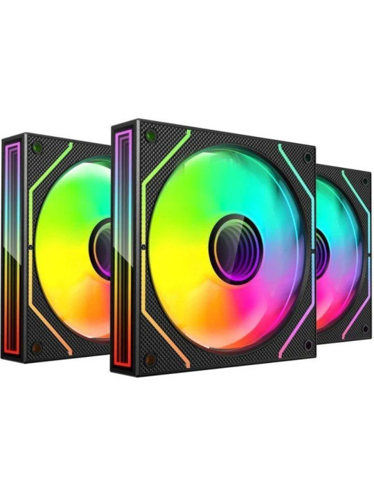Pack 3 Ventiladores Mars Gaming MF-3DPROKIT/ 12cm + HUB + Mando a Distancia/ ARGB
