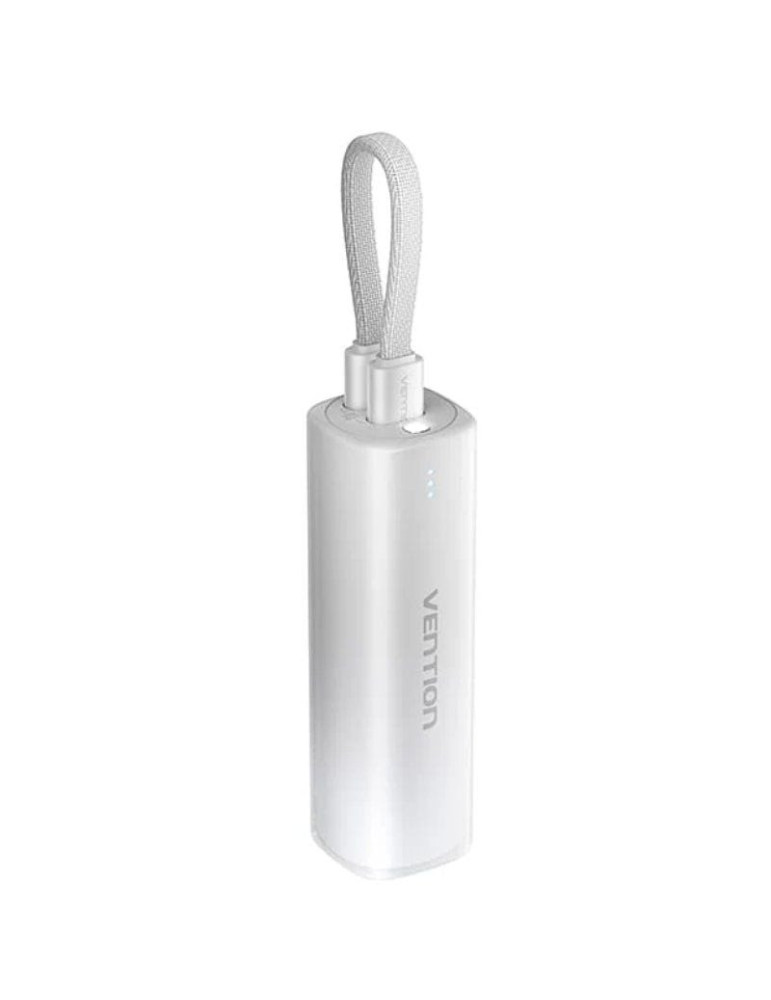 Powerbank 5000mAh Vention FHWM0/ 20W/ Gris/ Incluye Cable USB Tipo-C y Lightning
