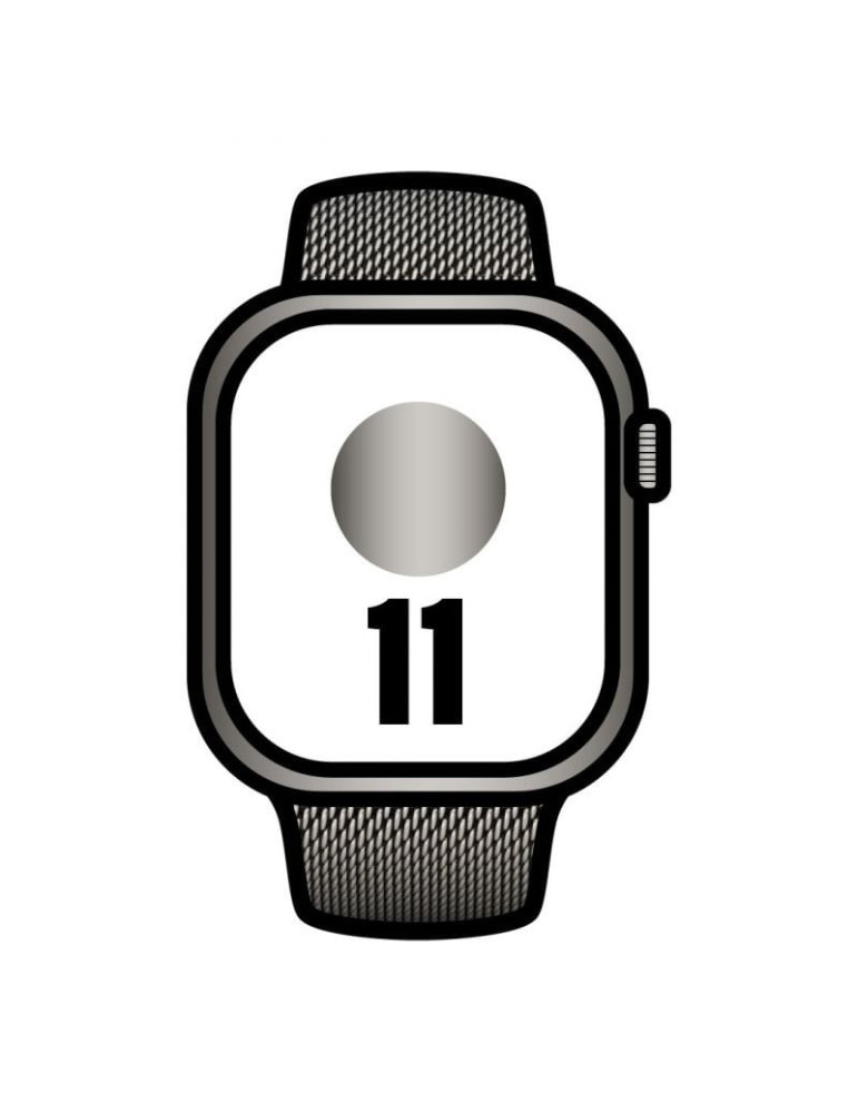 Apple Watch Series 11/ GPS/ Cellular/ 42mm/ Titanio Negro Pizarra/ Correa Negra/ Pizarra Milanese Loop