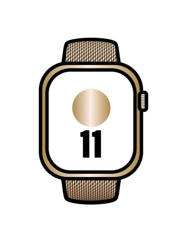 Apple Watch Series 11/ GPS/ Cellular/ 46mm/ Titanio Dorado/ Correa Milanese Dorada Loop M/L