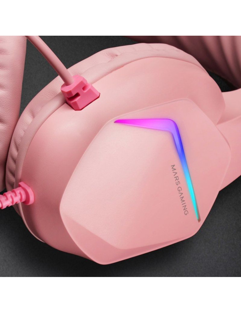 Auriculares Gaming con Micrófono Mars Gaming MH122/ Jack 3.5/ Rosas