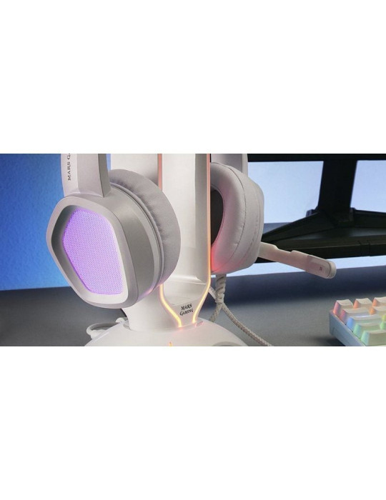 Auriculares Gaming con Micrófono Mars Gaming MH320/ Jack 3.5/ Blancos