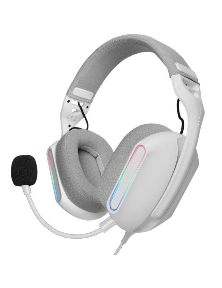 Auriculares Gaming con Micrófono Mars Gaming MH-PRO/ Jack 3.5/ USB/ Blancos