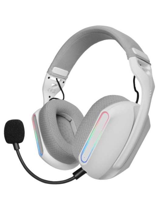 Auriculares Gaming Inalámbricos con Micrófono Mars Gaming MHWPRO/ Jack 3.5/ Bluetooth/ Blancos