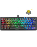 Teclado Gaming Mecánico Mars Gaming MKMINIPRO/ Switch Amarillo