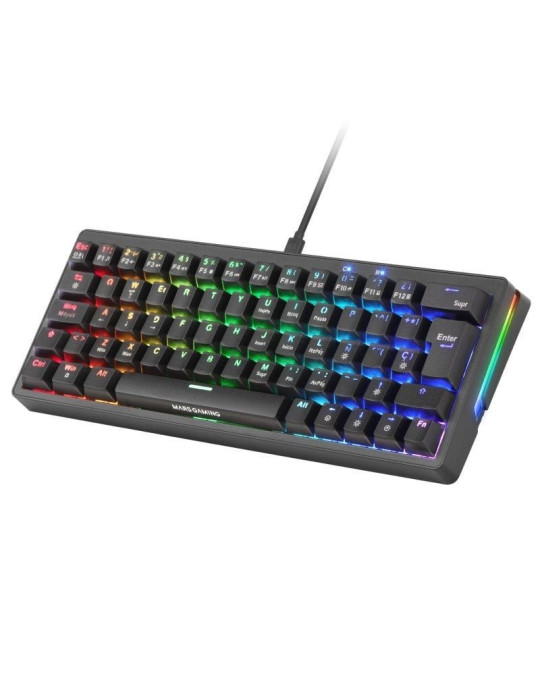 Teclado Gaming Mecánico Mars Gaming MKMINIPRO/ Switch Amarillo