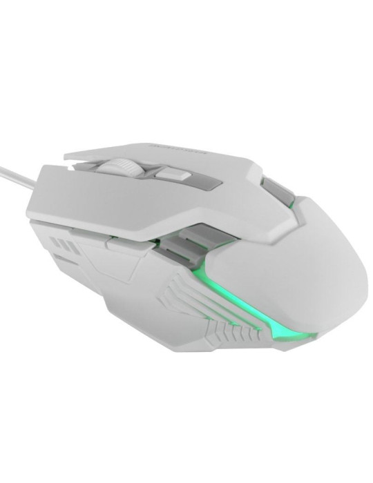 Ratón Gaming Mars Gaming MM024/ Hasta 4000 DPI/ Blanco