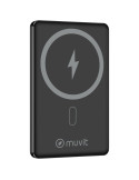 Powerbank 5000mAh Muvit For Change MCCHP0009/ 20W/ Wireless/ Negra/ Incluye Cable USB Tipo-C