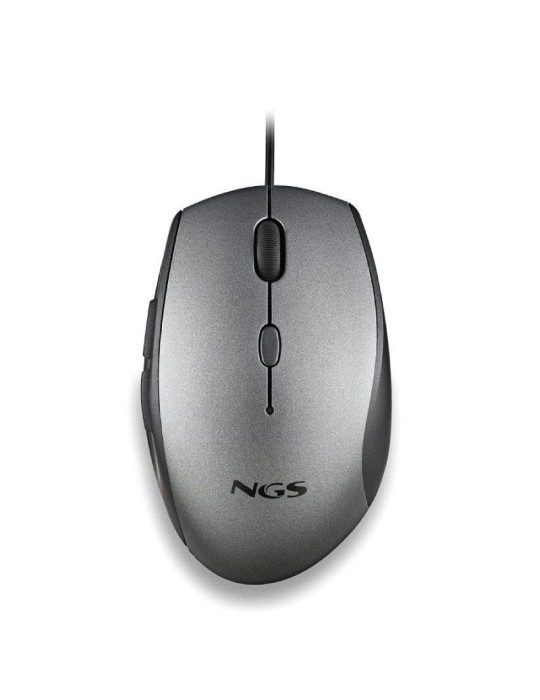Ratón Ergonómico NGS Moth Gray/ Hasta 1600 DPI/ Gris