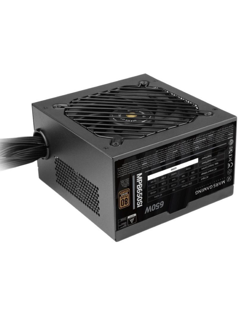 Fuente de Alimentación Mars Gaming MPB650SI/ 650W/ Ventilador 12cm/ 80 Plus Bronze