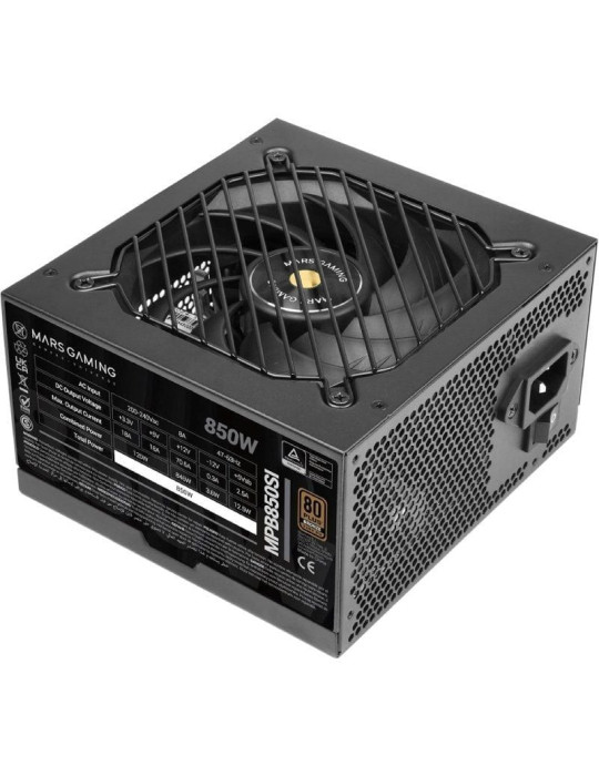 Fuente de Alimentación Mars Gaming MPB850SI/ 850W/ Ventilador 12cm/ 80 Plus Bronze