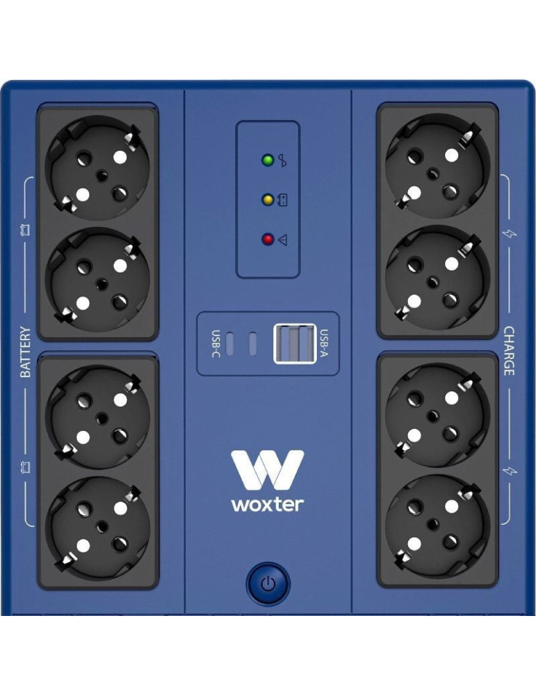 SAI Línea Interactiva Woxter Multibase UPS 800 VA/ 800VA-480W/ 8 Salidas/ Formato Torre