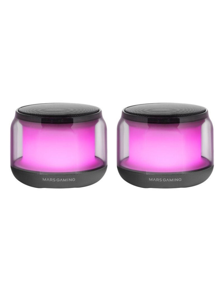Altavoces con Bluetooth Mars Gaming MS-AURA/ 15W/ 2.0/ Negros