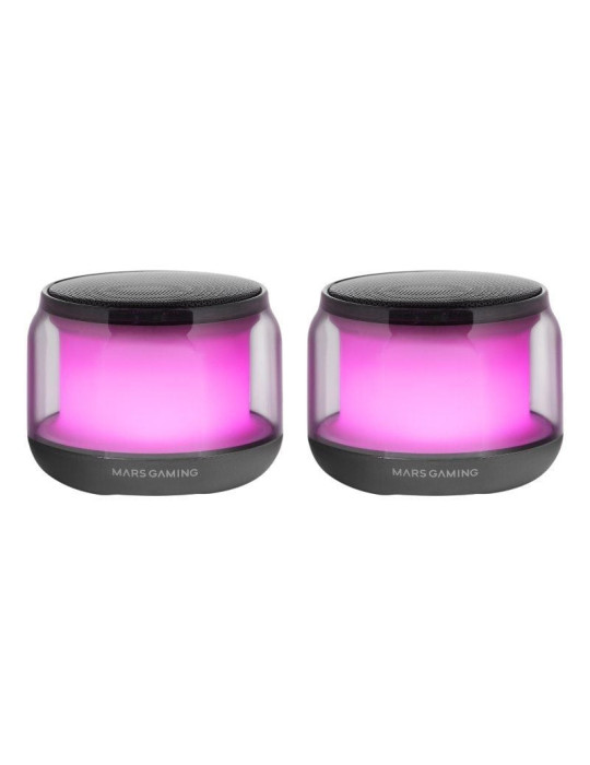 Altavoces con Bluetooth Mars Gaming MS-AURA/ 15W/ 2.0/ Negros