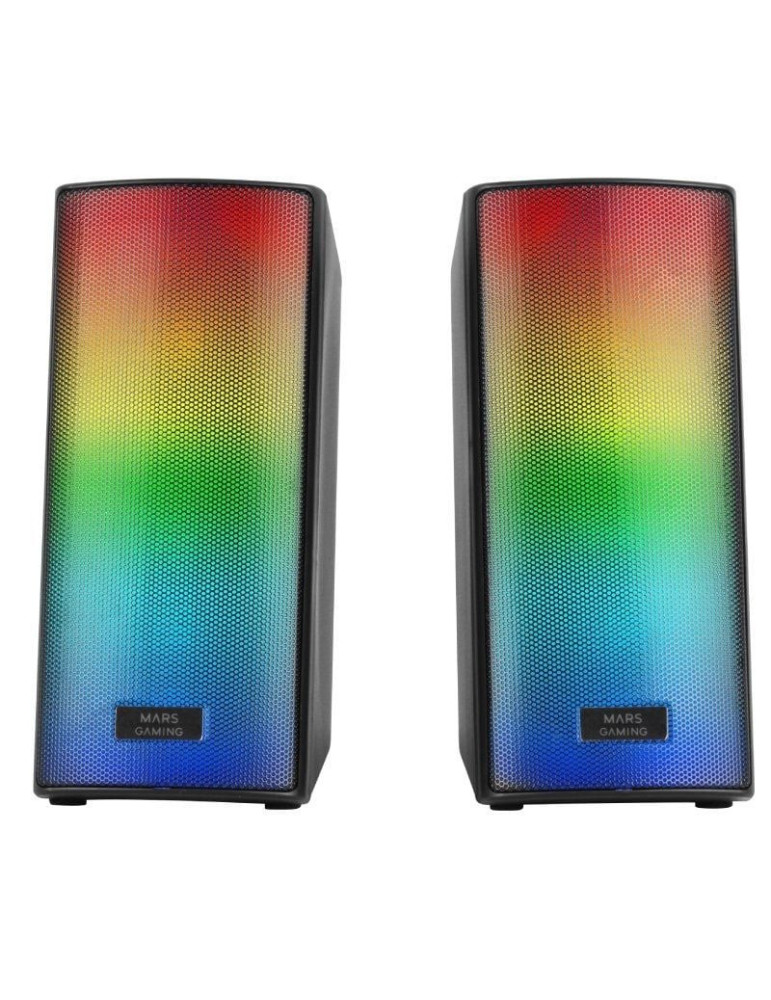 Altavoces con Bluetooth Mars Gaming MSRGB2/ 15W/ 2.0/ Negros