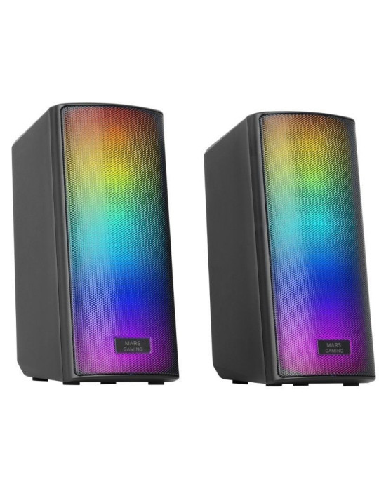 Altavoces con Bluetooth Mars Gaming MSRGB2/ 15W/ 2.0/ Negros