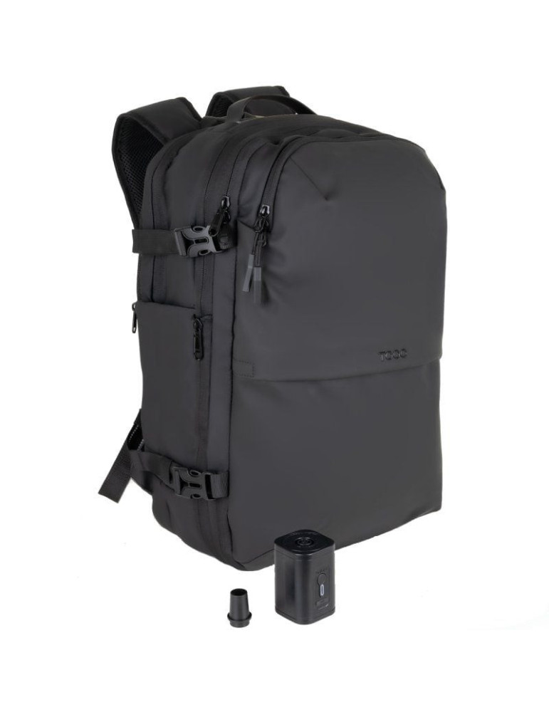 Mochila TooQ TQBP-V101-BK/ Capacidad 30-55L/ Negra/ Incluye Bomba de Aire