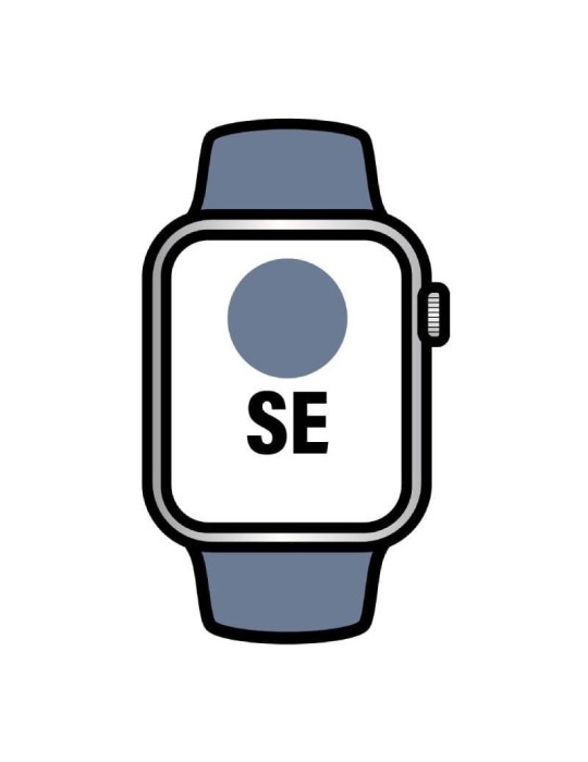 Apple Watch SE/ GPS/ 44mm/ Caja de Aluminio/ Correa Deportiva Azul Denim M/L