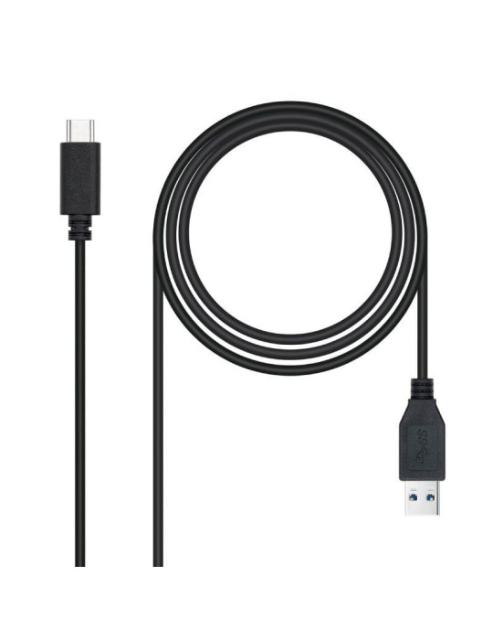 Cable USB 3.1 Tipo-C Nanocable 10.01.4002/ USB Tipo-C Macho - USB Macho/ 10Gbps/ 2m/ Negro