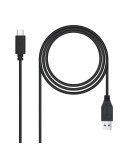 Cable USB 3.1 Tipo-C Nanocable 10.01.4002/ USB Tipo-C Macho - USB Macho/ 10Gbps/ 2m/ Negro