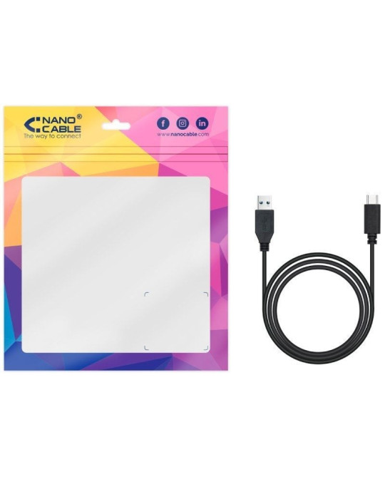 Cable USB 3.1 Tipo-C Nanocable 10.01.4002/ USB Tipo-C Macho - USB Macho/ 10Gbps/ 2m/ Negro