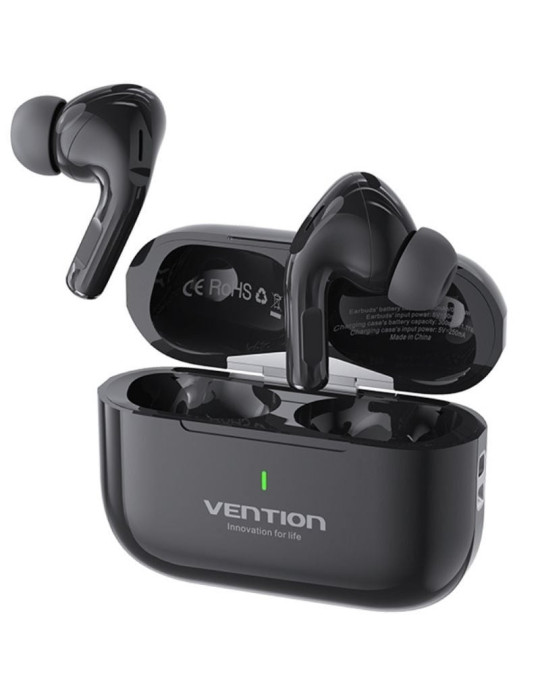 Auriculares Bluetooth Vention Echo Lite E11 con estuche de carga/ Autonomía 6h/ Negros