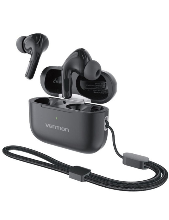 Auriculares Bluetooth Vention Echo Lite E11 Plus con estuche de carga/ Autonomía 30h/ Negros