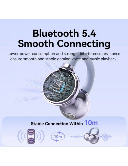 Auriculares Deportivos Bluetooth Vention Open Ear OpenBeat Echo Clip A1 NBWW0 con estuche de carga/ Blancos